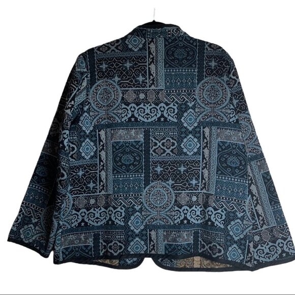 32. Vintage Tapestry Jacket Size XL/18 Tradition Country  Collection Blue - Picture 2 of 10
